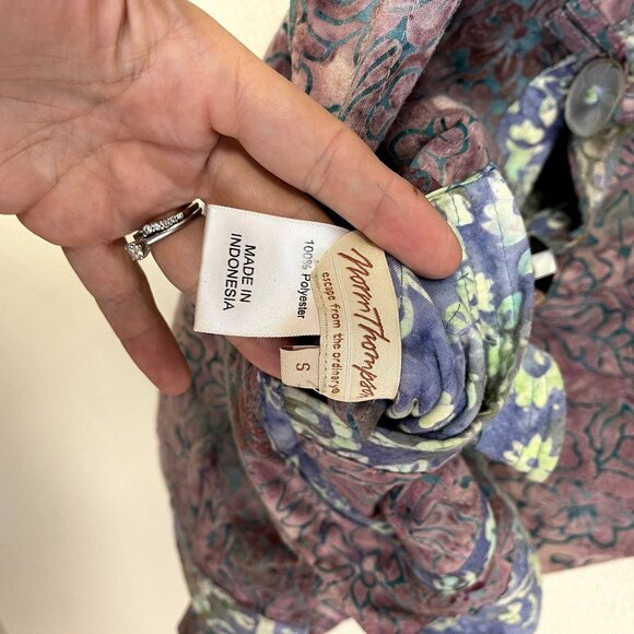 Vintage Norm Thompson Reversible Quilt Floral Vest sz Small - Picture 6 of 6